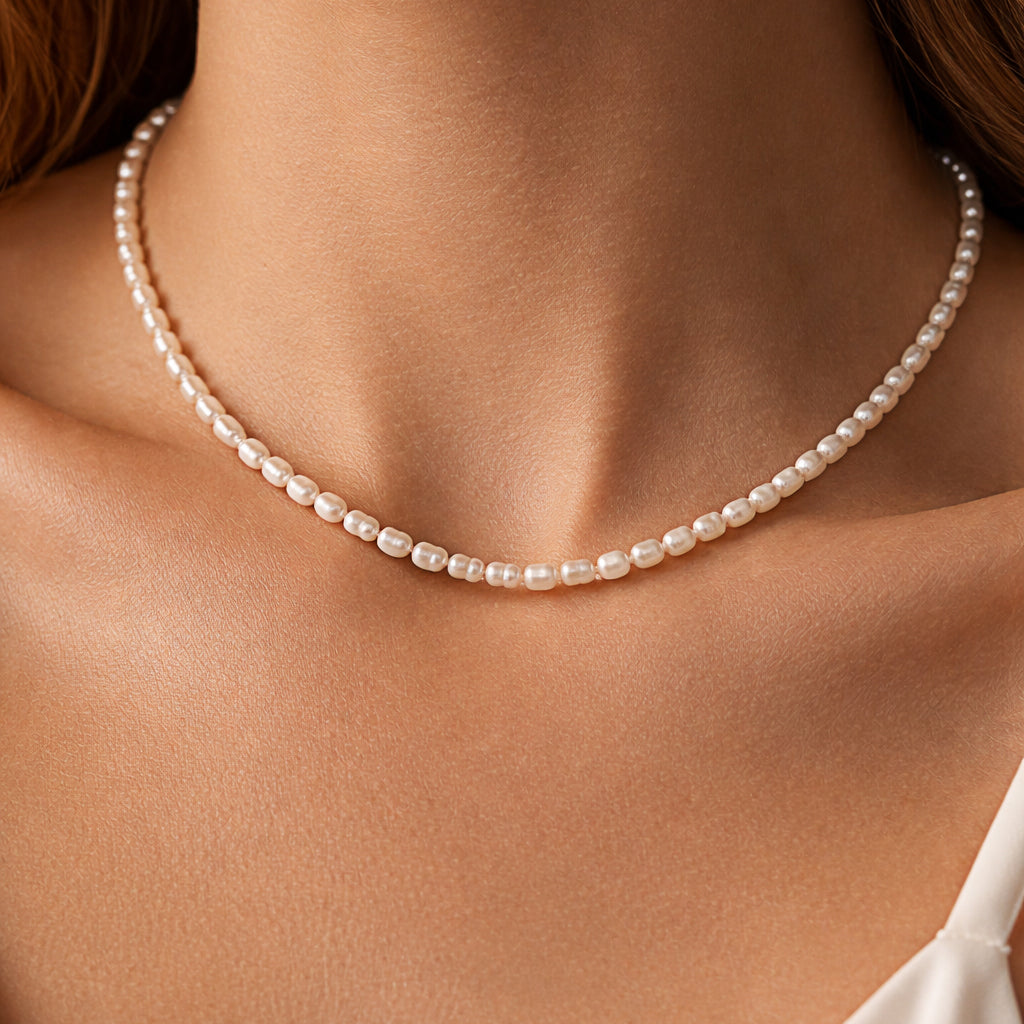 COLLANA PERLE DI FIUME RISO