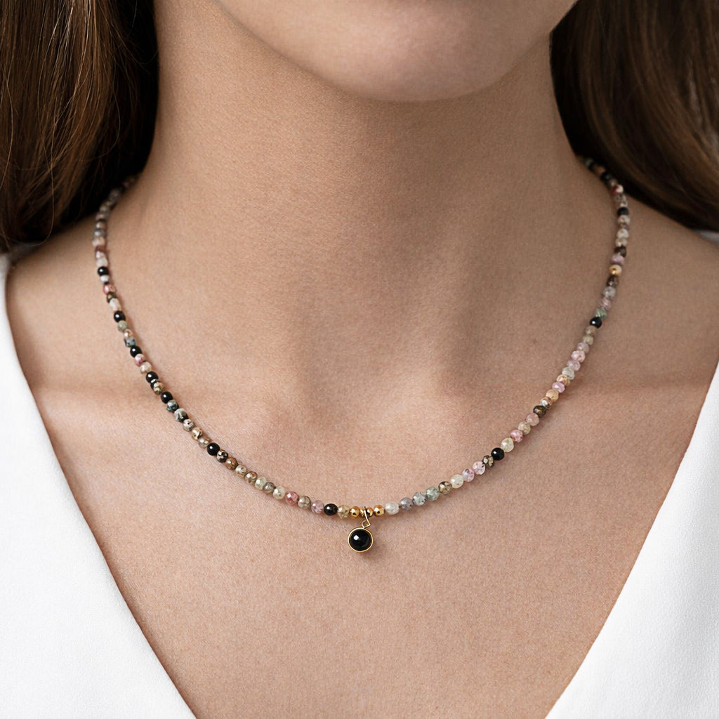 COLLANA TORMALINA 3 mm
