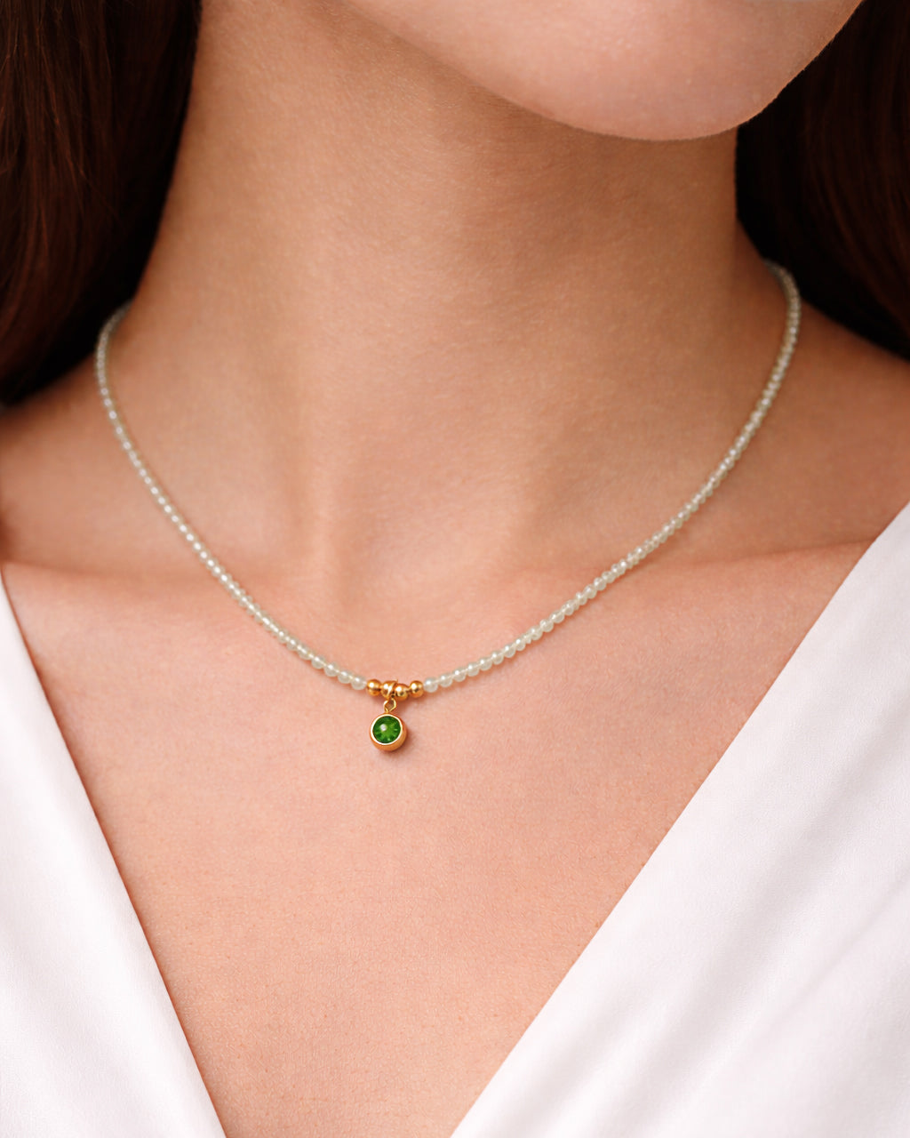 COLLANA AVVENTURINA VERDE 3 mm