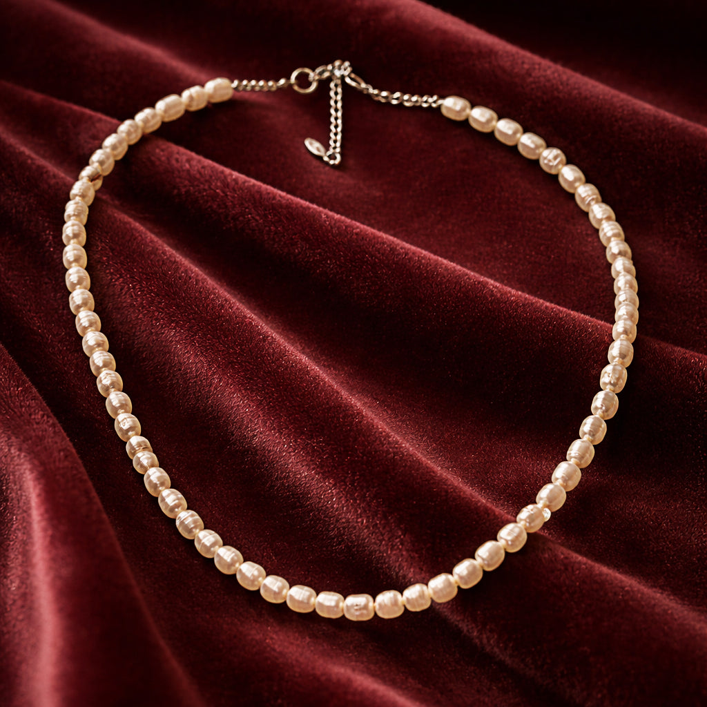 COLLANA PERLE DI FIUME RISO
