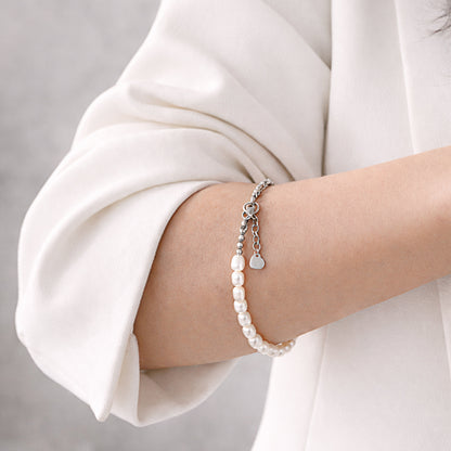 BRACCIALE PERLE DI FIUME CHICCO DI RISO