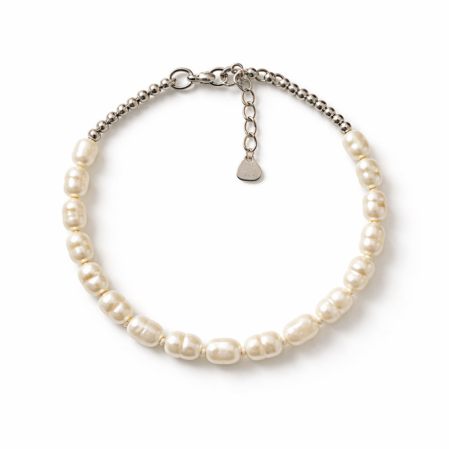 BRACCIALE PERLE DI FIUME CHICCO DI RISO