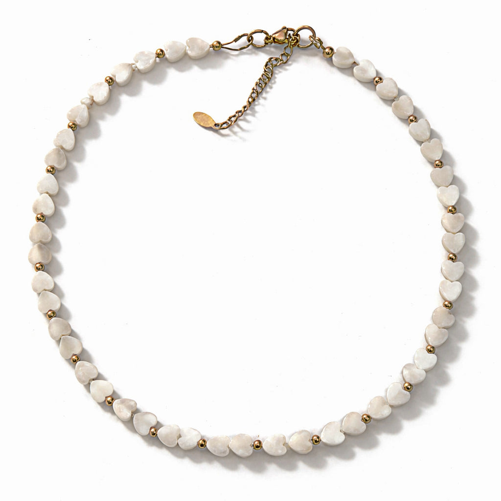 COLLANA CUORE PERLATO