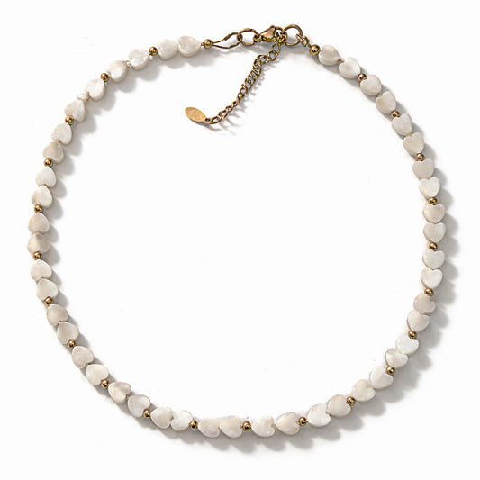 COLLANA CUORE PERLATO