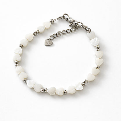 BRACCIALE CUORE PERLATO