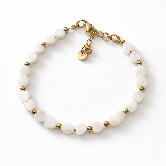 BRACCIALE CUORE PERLATO