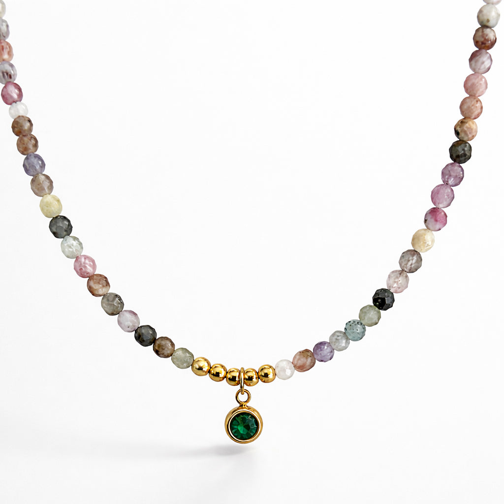 COLLANA TORMALINA 3 mm