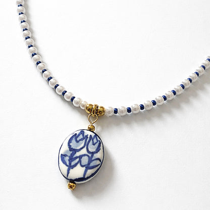 COLLANA PERLA BLU