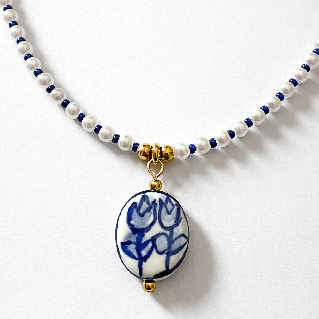 COLLANA PERLA BLU