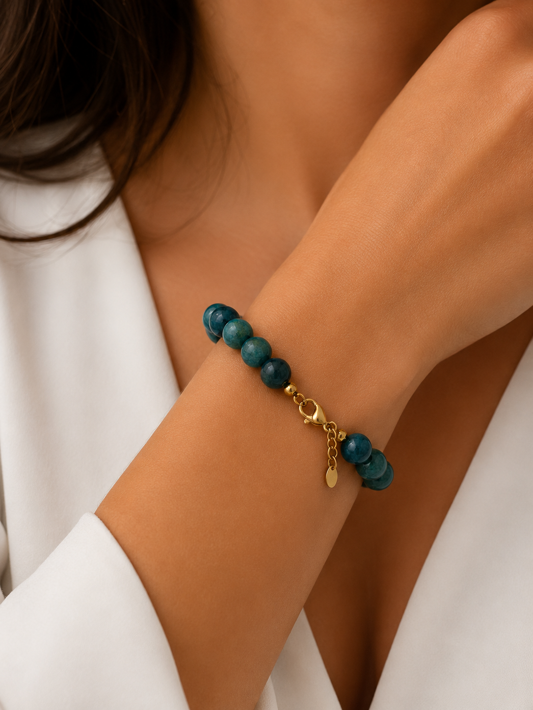 BRACCIALE ZOE BIG APATITE BLU