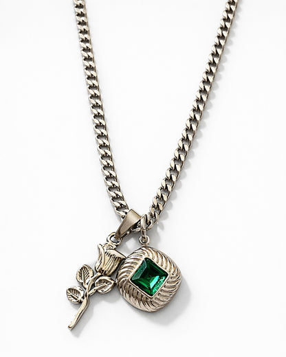COLLANA ROSA SMERALDO