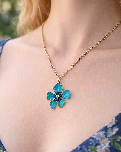 COLLANA PETALO AZZURRO