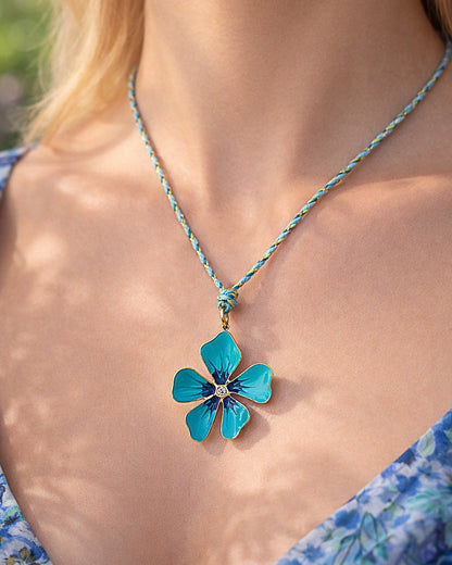 COLLANA PETALO AZZURRO