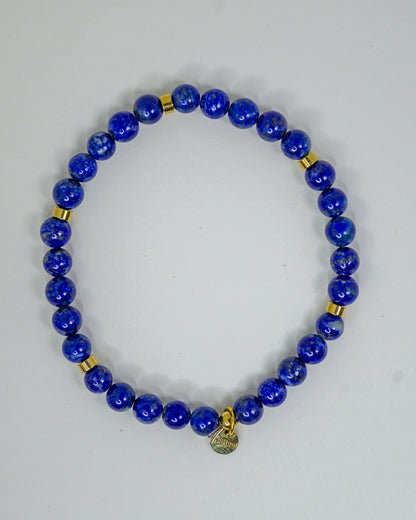 BRACCIALE IN LAPISLAZZULI E NODINI