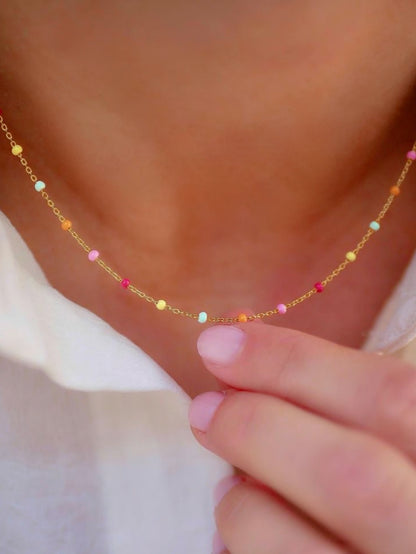 COLLANA PALLINE COLORATE