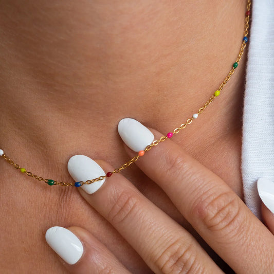 COLLANA PALLINE COLORATE