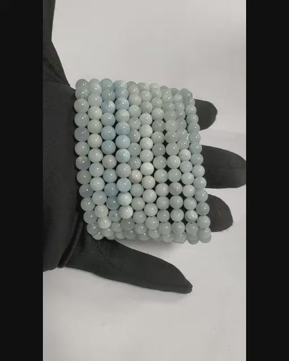 BRACCIALE ACUQMARINA 6mm